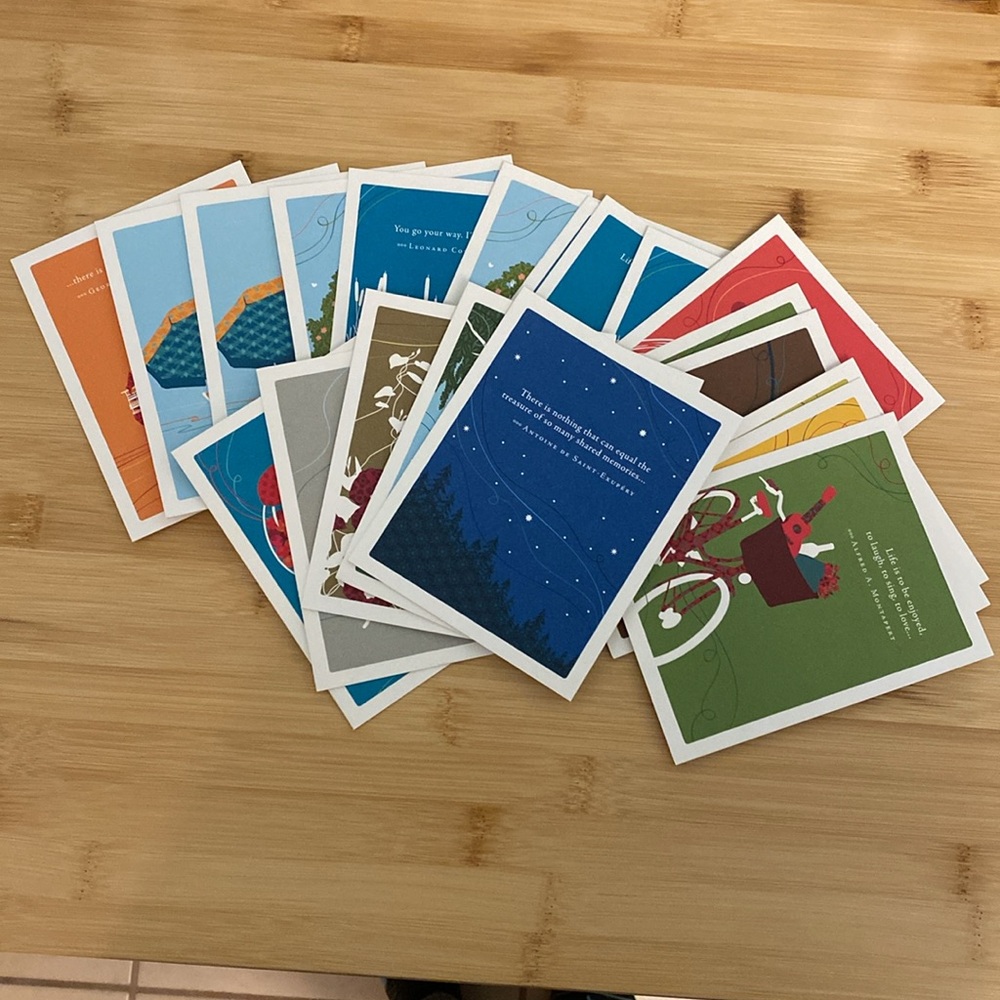 Positively Green Compendium Inspirational Cards Set of 21 Variety of Occasions